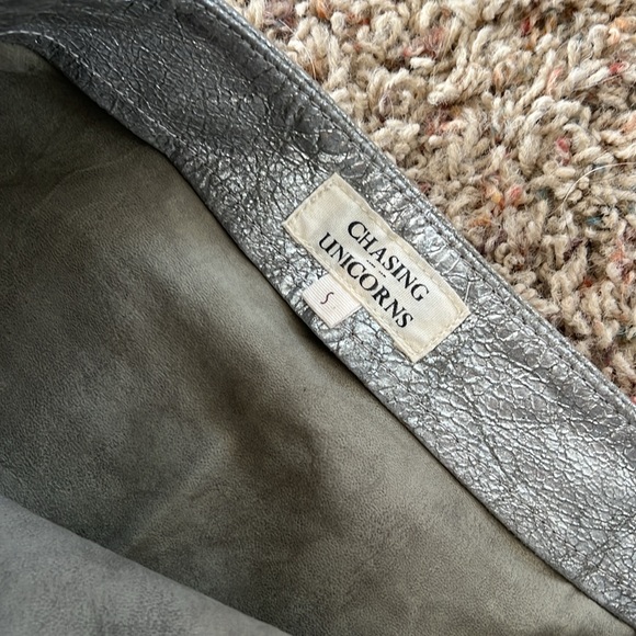 CHASING UNICORNS La Isla Bonita Leather Wrap Mini Skirt - Picture 8 of 10